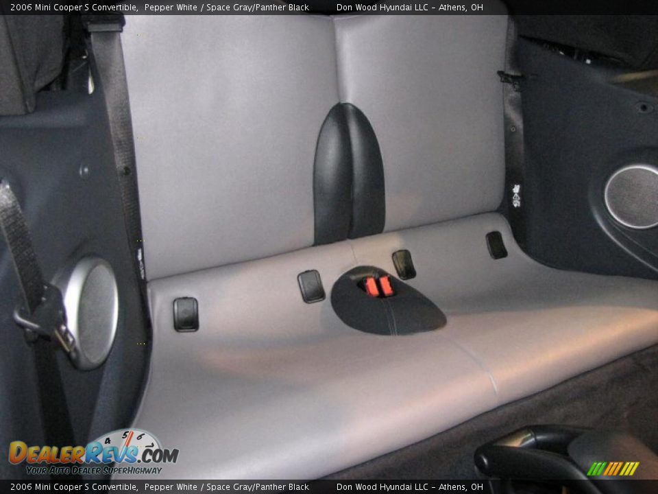 2006 Mini Cooper S Convertible Pepper White / Space Gray/Panther Black Photo #13