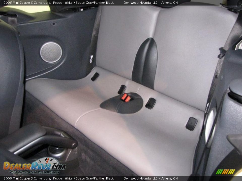 2006 Mini Cooper S Convertible Pepper White / Space Gray/Panther Black Photo #14