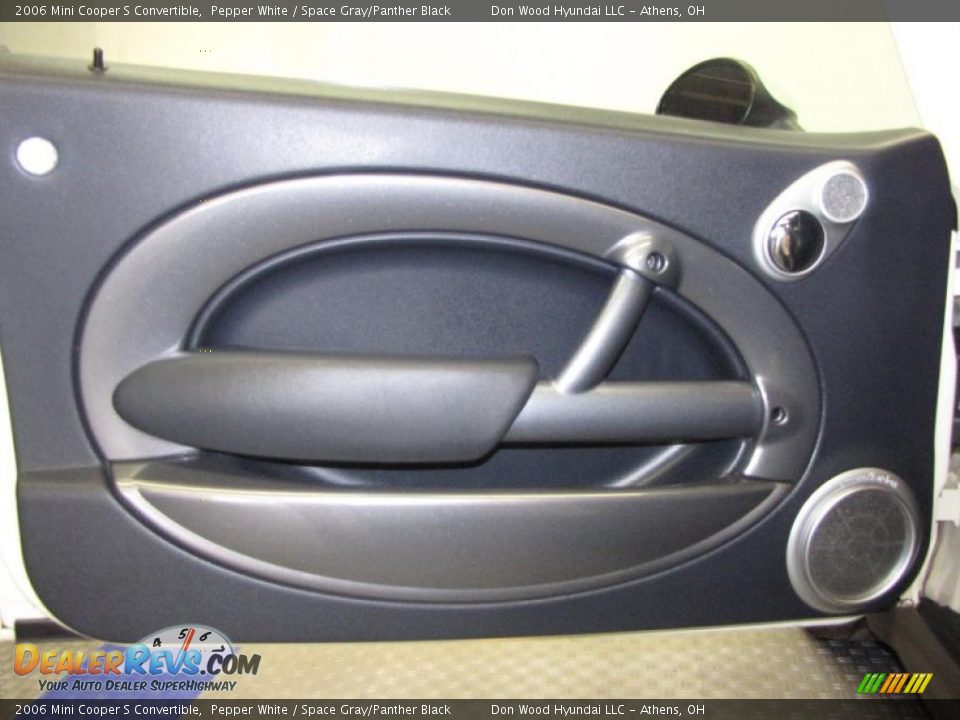 2006 Mini Cooper S Convertible Pepper White / Space Gray/Panther Black Photo #15