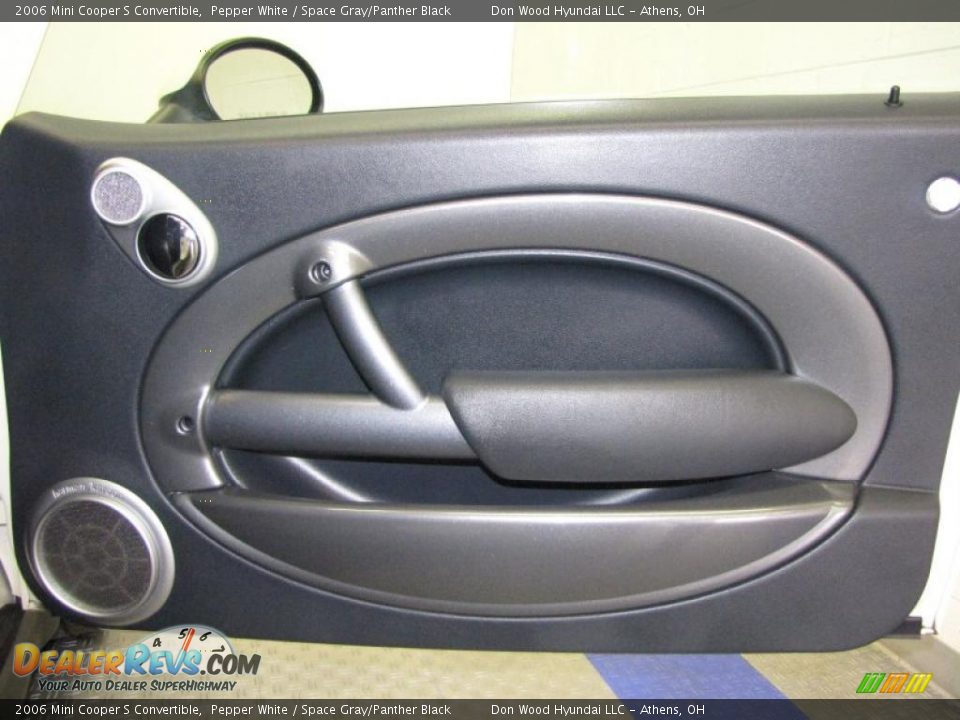 2006 Mini Cooper S Convertible Pepper White / Space Gray/Panther Black Photo #16