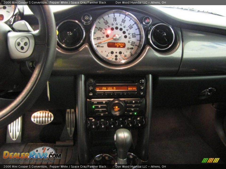 2006 Mini Cooper S Convertible Pepper White / Space Gray/Panther Black Photo #18