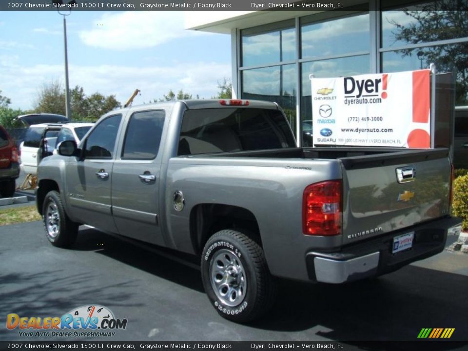 2007 Chevrolet Silverado 1500 LT Crew Cab Graystone Metallic / Ebony Black Photo #3
