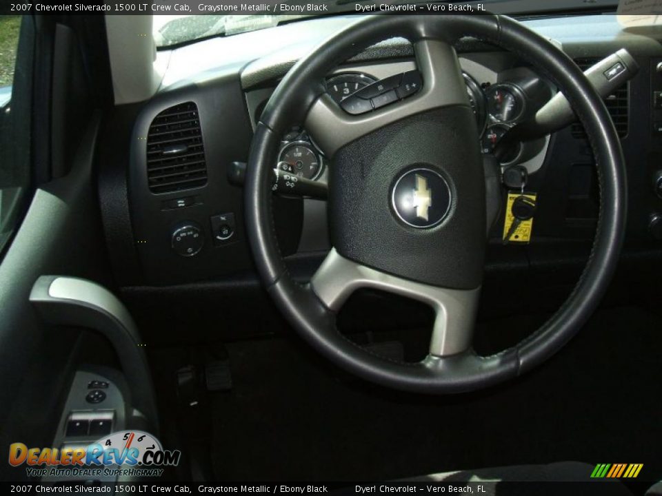 2007 Chevrolet Silverado 1500 LT Crew Cab Graystone Metallic / Ebony Black Photo #13