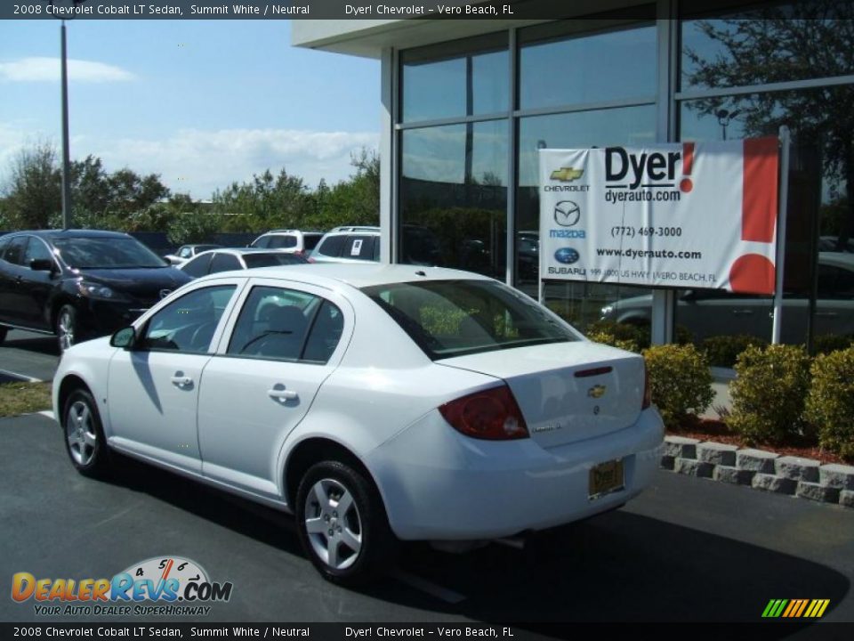 2008 Chevrolet Cobalt LT Sedan Summit White / Neutral Photo #4