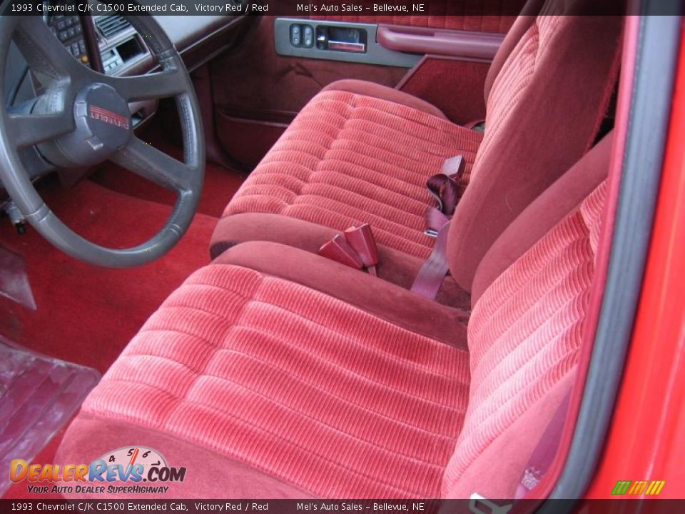 1993 Chevrolet C/K C1500 Extended Cab Victory Red / Red Photo #9