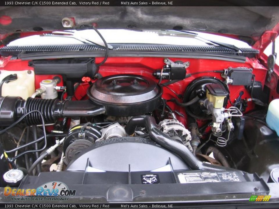 1993 Chevrolet C/K C1500 Extended Cab Victory Red / Red Photo #10