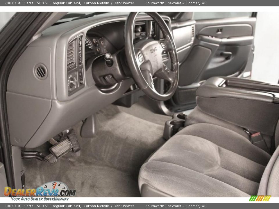 2004 GMC Sierra 1500 SLE Regular Cab 4x4 Carbon Metallic / Dark Pewter Photo #5