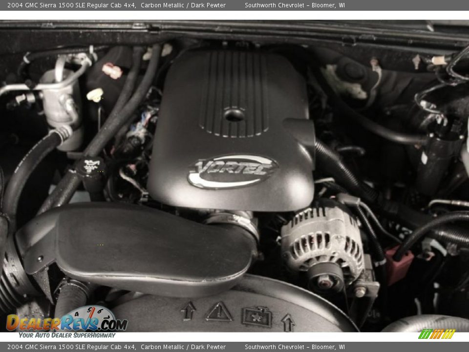 2004 GMC Sierra 1500 SLE Regular Cab 4x4 Carbon Metallic / Dark Pewter Photo #10
