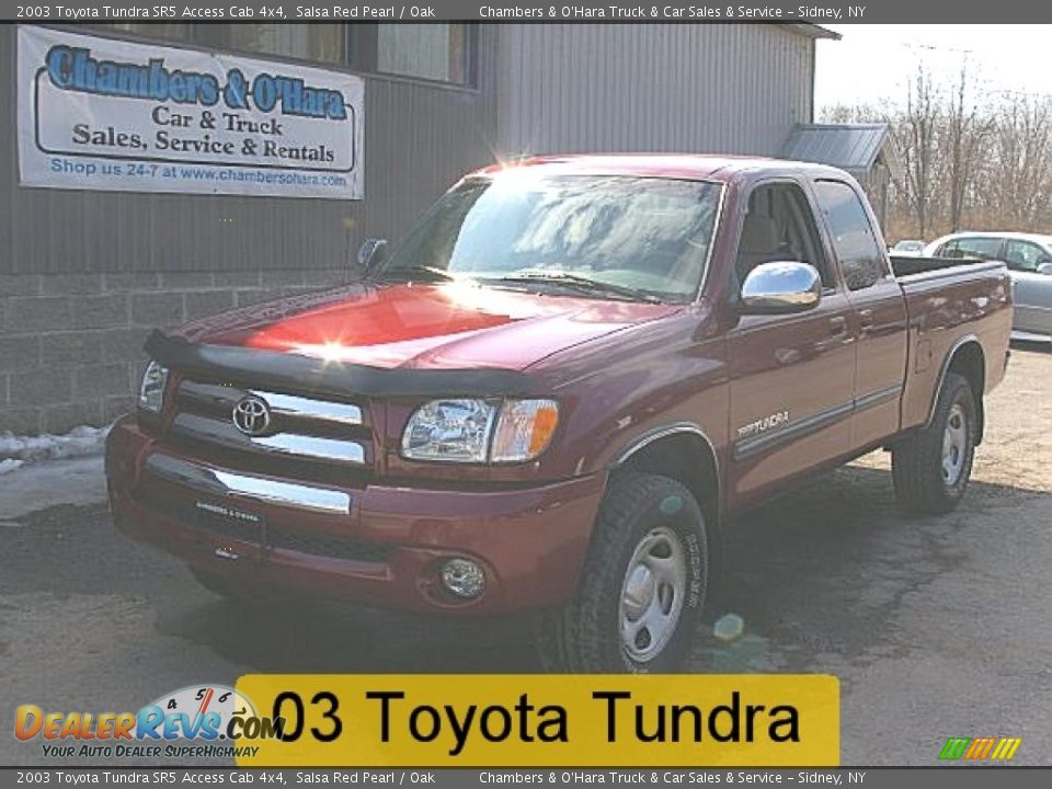 2003 Toyota Tundra SR5 Access Cab 4x4 Salsa Red Pearl / Oak Photo #1