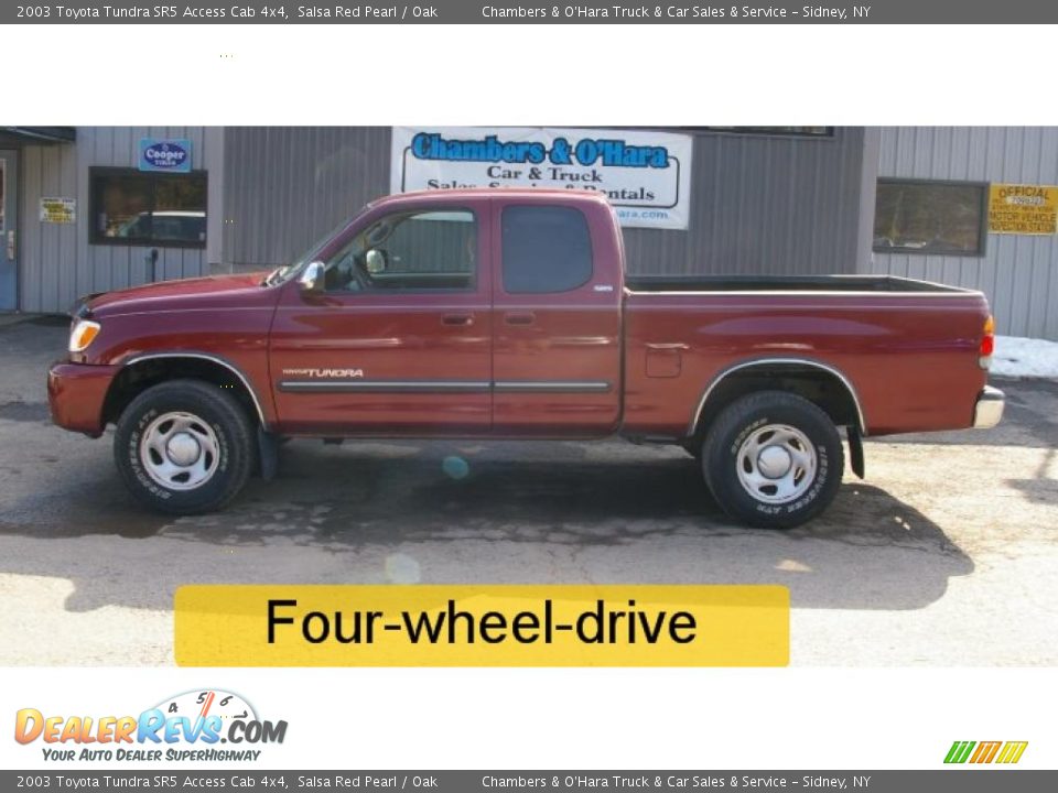 2003 Toyota Tundra SR5 Access Cab 4x4 Salsa Red Pearl / Oak Photo #2