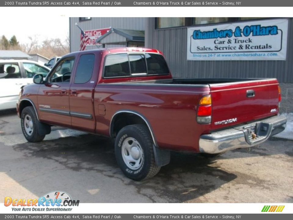 2003 Toyota Tundra SR5 Access Cab 4x4 Salsa Red Pearl / Oak Photo #9