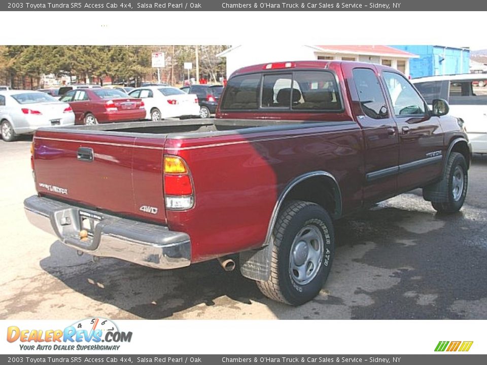 2003 Toyota Tundra SR5 Access Cab 4x4 Salsa Red Pearl / Oak Photo #11