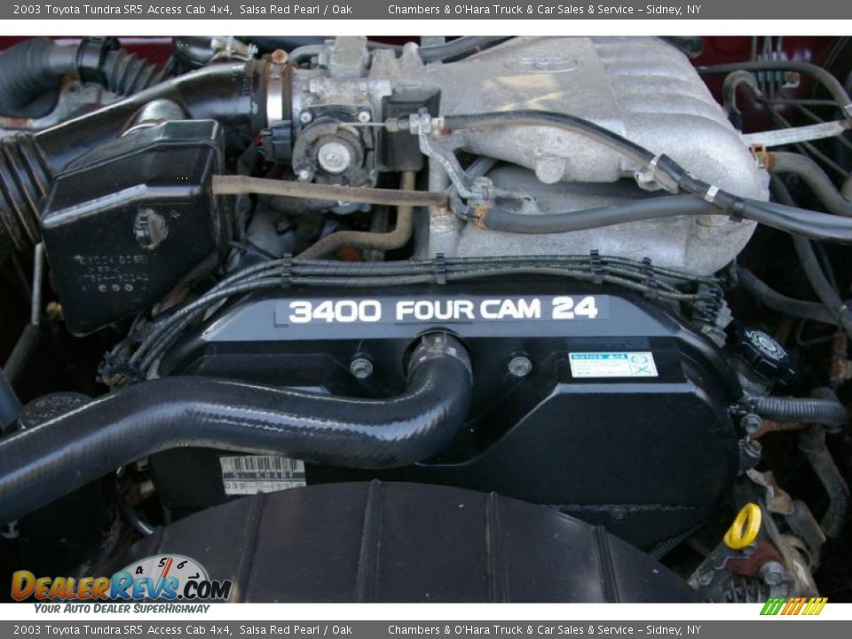 2003 Toyota Tundra SR5 Access Cab 4x4 Salsa Red Pearl / Oak Photo #13