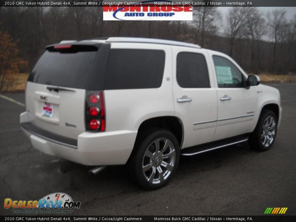 2010 GMC Yukon Hybrid Denali 4x4 Summit White / Cocoa/Light Cashmere