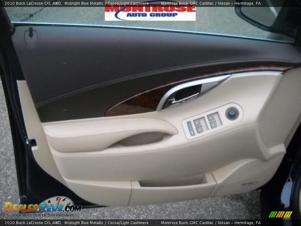 2010 Buick LaCrosse CXL AWD Midnight Blue Metallic / Cocoa/Light Cashmere Photo #8