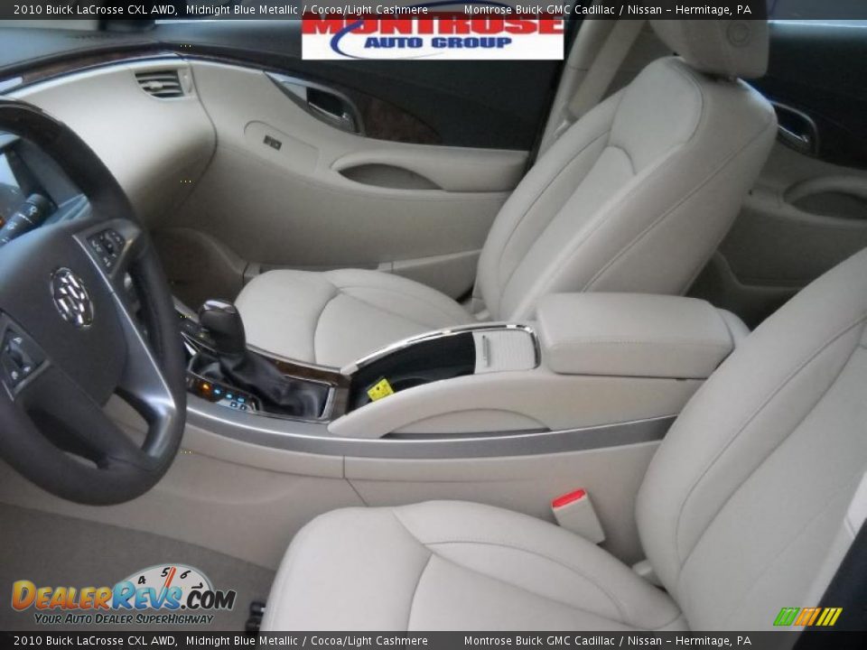 2010 Buick LaCrosse CXL AWD Midnight Blue Metallic / Cocoa/Light Cashmere Photo #10