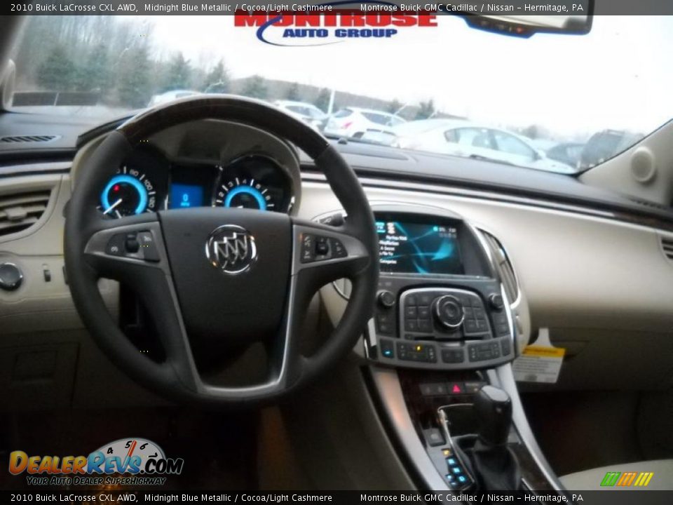 2010 Buick LaCrosse CXL AWD Midnight Blue Metallic / Cocoa/Light Cashmere Photo #13