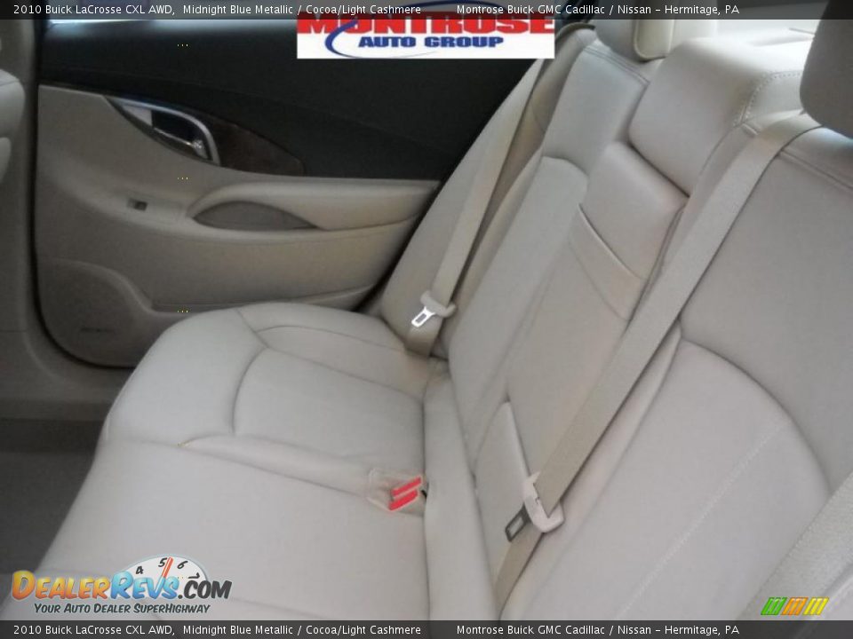2010 Buick LaCrosse CXL AWD Midnight Blue Metallic / Cocoa/Light Cashmere Photo #14
