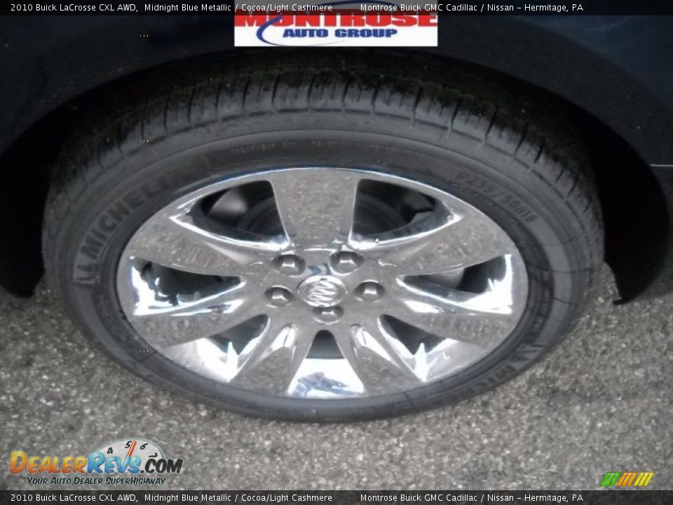 2010 Buick LaCrosse CXL AWD Midnight Blue Metallic / Cocoa/Light Cashmere Photo #15