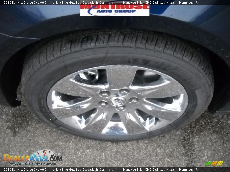 2010 Buick LaCrosse CXL AWD Midnight Blue Metallic / Cocoa/Light Cashmere Photo #18