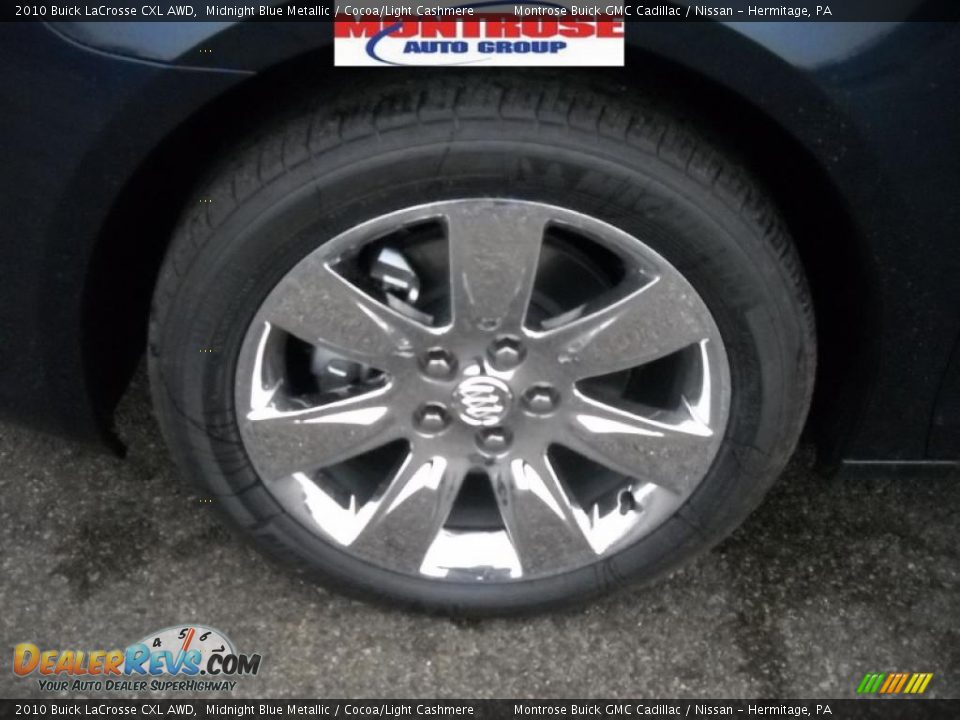 2010 Buick LaCrosse CXL AWD Midnight Blue Metallic / Cocoa/Light Cashmere Photo #19