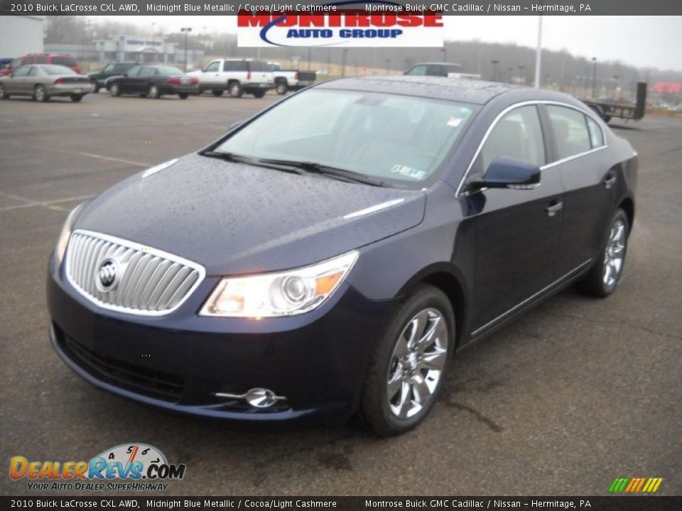 2010 Buick LaCrosse CXL AWD Midnight Blue Metallic / Cocoa/Light Cashmere Photo #20