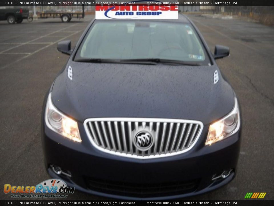 2010 Buick LaCrosse CXL AWD Midnight Blue Metallic / Cocoa/Light Cashmere Photo #22