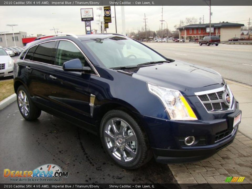 2010 Cadillac SRX 4 V6 AWD Imperial Blue / Titanium/Ebony Photo #3