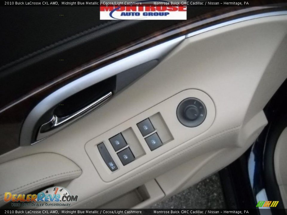 2010 Buick LaCrosse CXL AWD Midnight Blue Metallic / Cocoa/Light Cashmere Photo #25