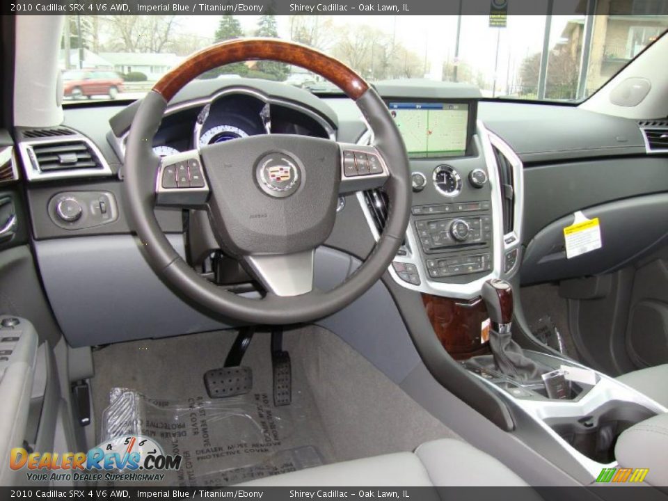 2010 Cadillac SRX 4 V6 AWD Imperial Blue / Titanium/Ebony Photo #11