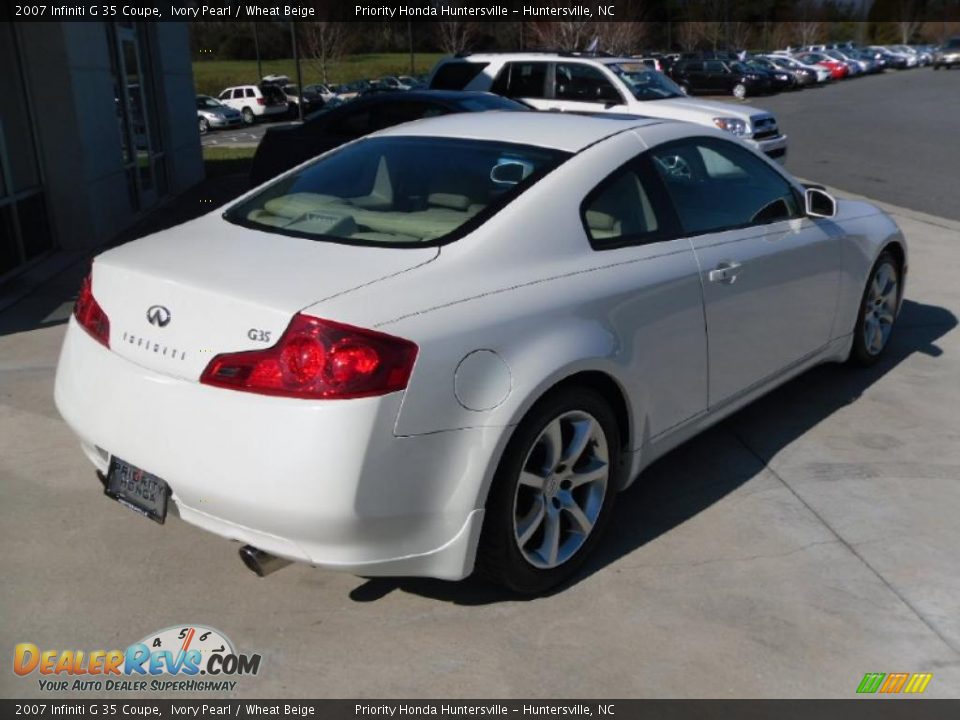 2007 Infiniti G 35 Coupe Ivory Pearl / Wheat Beige Photo #4