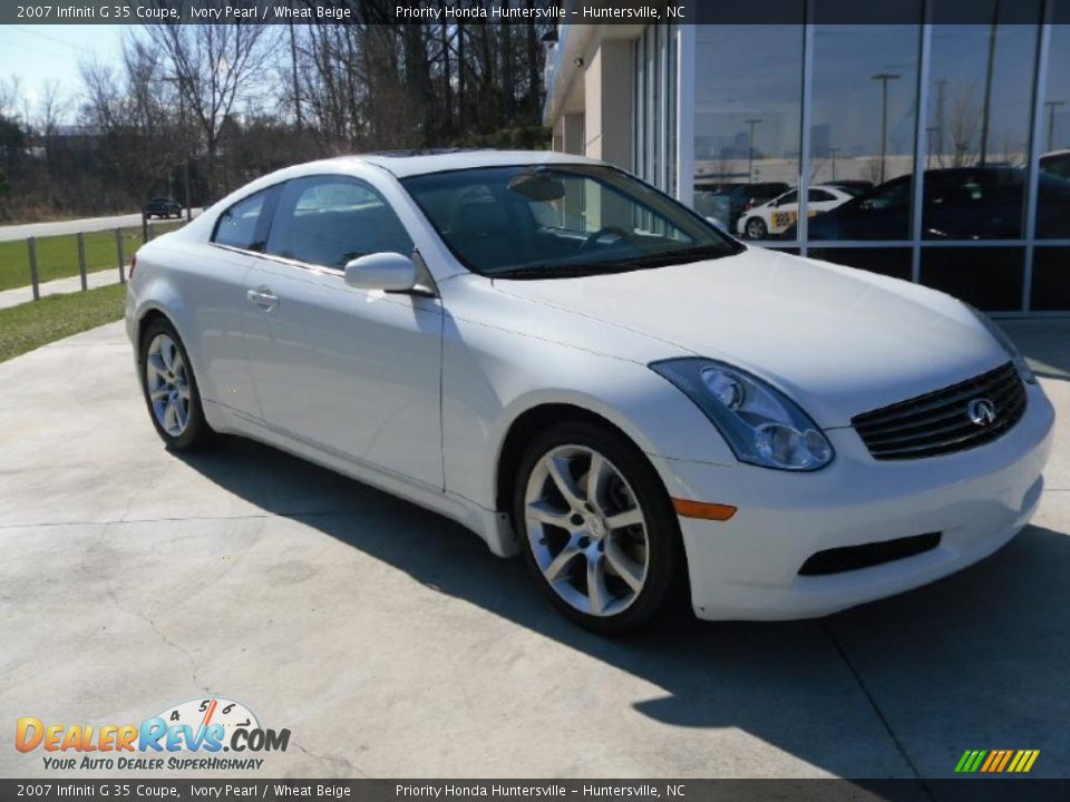 2007 Infiniti G 35 Coupe Ivory Pearl / Wheat Beige Photo #5