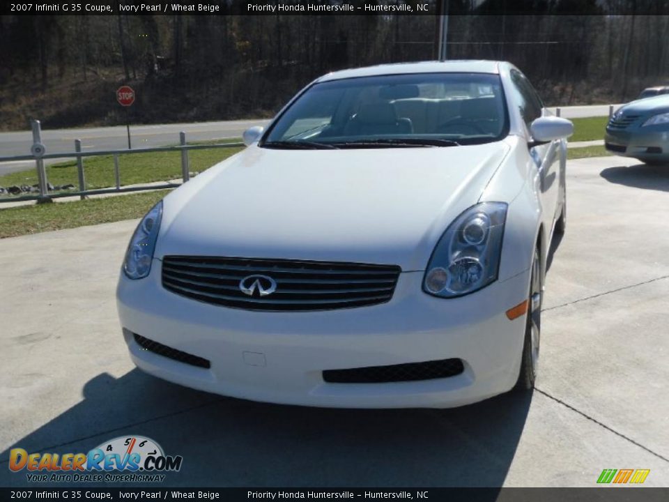 2007 Infiniti G 35 Coupe Ivory Pearl / Wheat Beige Photo #6