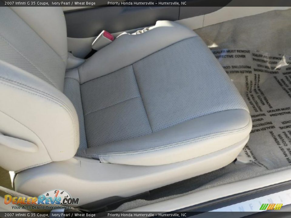2007 Infiniti G 35 Coupe Ivory Pearl / Wheat Beige Photo #13