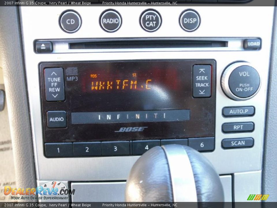 2007 Infiniti G 35 Coupe Ivory Pearl / Wheat Beige Photo #23