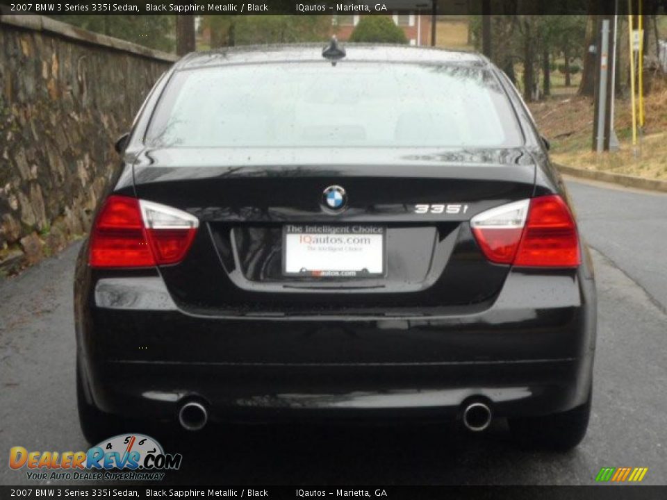2007 BMW 3 Series 335i Sedan Black Sapphire Metallic / Black Photo #6