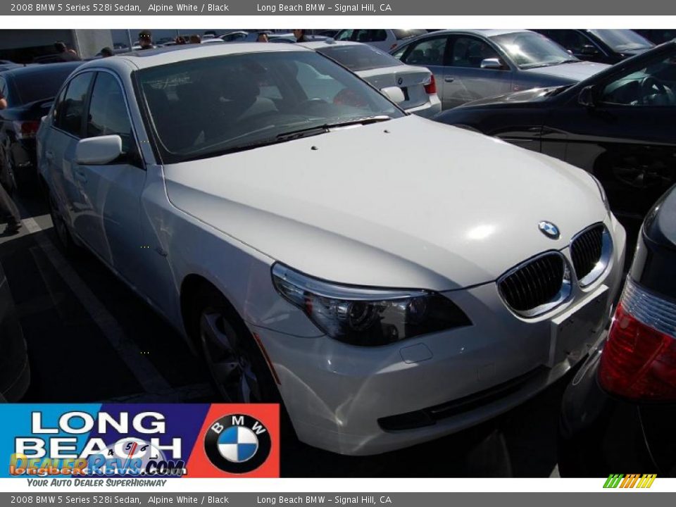 2008 BMW 5 Series 528i Sedan Alpine White / Black Photo #1