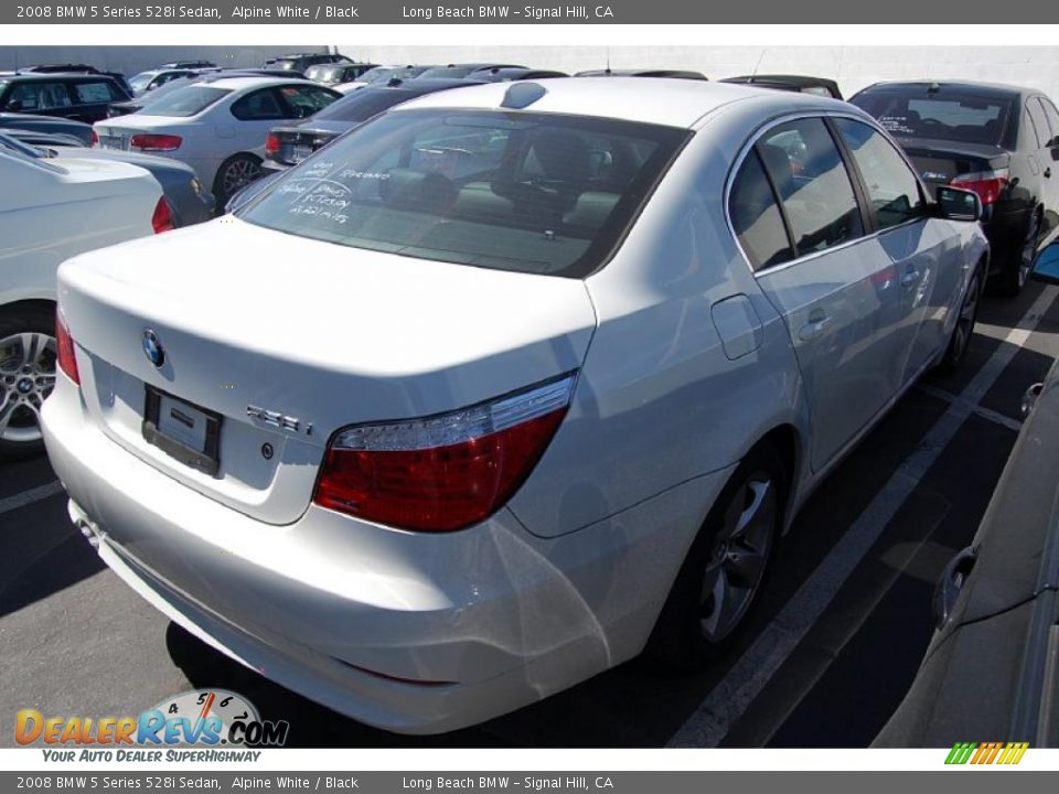 2008 BMW 5 Series 528i Sedan Alpine White / Black Photo #3