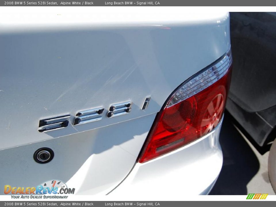 2008 BMW 5 Series 528i Sedan Alpine White / Black Photo #4