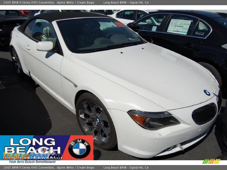 2005 BMW 6 Series 645i Convertible Alpine White / Cream Beige Photo #1