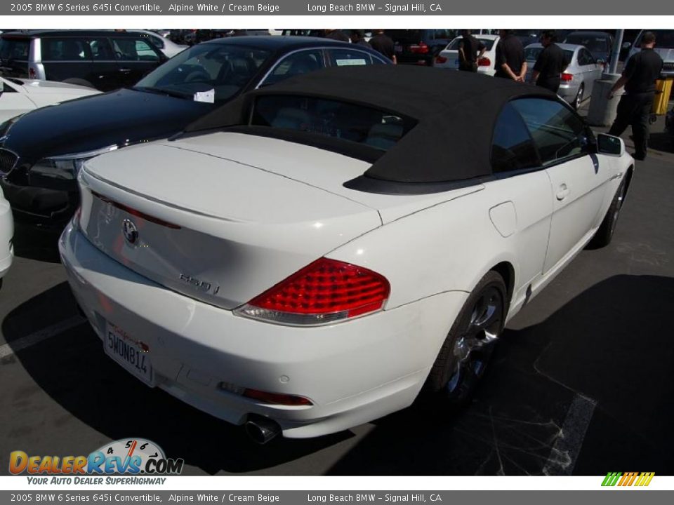 2005 BMW 6 Series 645i Convertible Alpine White / Cream Beige Photo #3