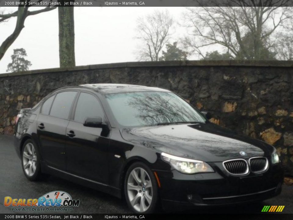 2008 BMW 5 Series 535i Sedan Jet Black / Black Photo #1