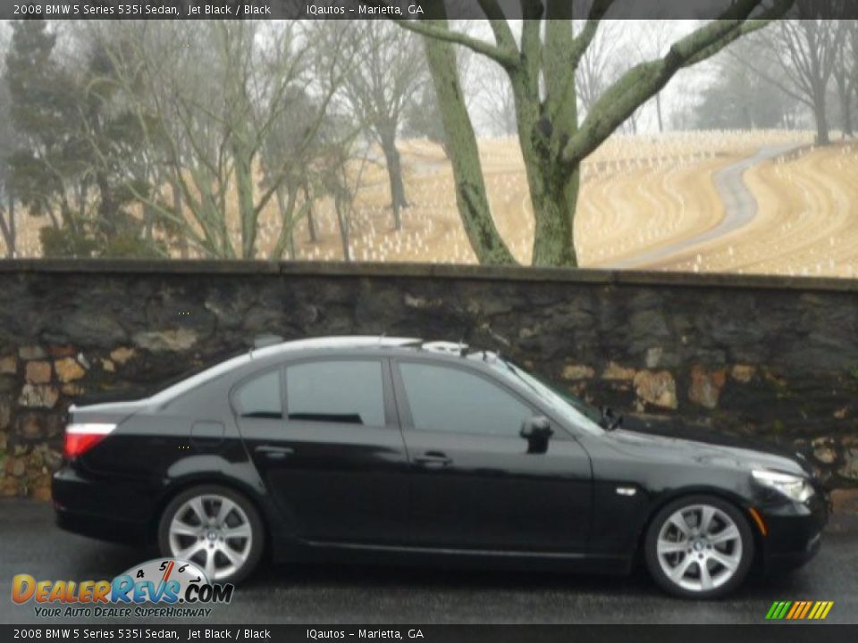 2008 BMW 5 Series 535i Sedan Jet Black / Black Photo #2