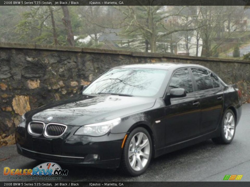 2008 BMW 5 Series 535i Sedan Jet Black / Black Photo #4