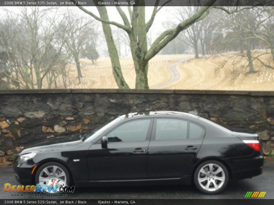 2008 BMW 5 Series 535i Sedan Jet Black / Black Photo #5