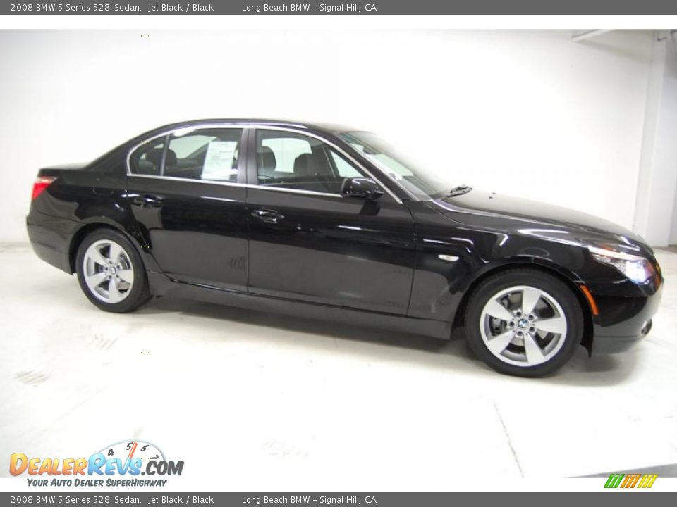 2008 BMW 5 Series 528i Sedan Jet Black / Black Photo #2
