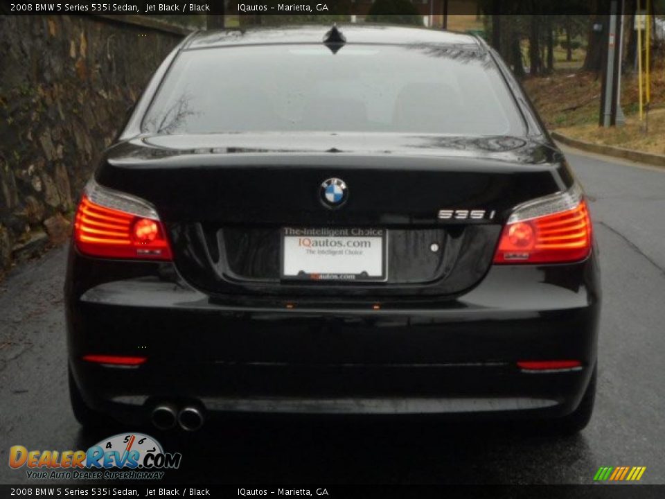 2008 BMW 5 Series 535i Sedan Jet Black / Black Photo #6