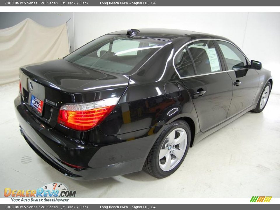 2008 BMW 5 Series 528i Sedan Jet Black / Black Photo #6