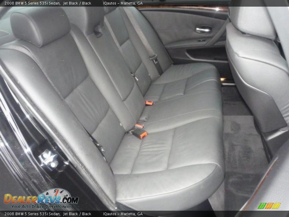 2008 BMW 5 Series 535i Sedan Jet Black / Black Photo #9