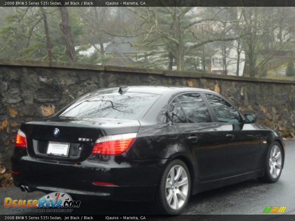 2008 BMW 5 Series 535i Sedan Jet Black / Black Photo #10